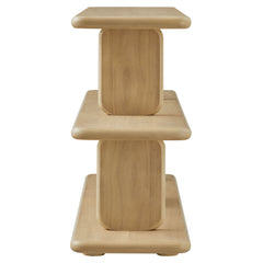 Lyle Natural Sculptural 2-Tier Bookshelf - Ornate Home