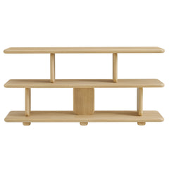 Lyle Natural Sculptural 2-Tier Bookshelf - Ornate Home