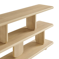 Lyle Natural Sculptural 2-Tier Bookshelf - Ornate Home