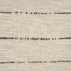 Lyle Oatmeal/Black 14x26 Lumbar Decorative Pillow Cover with Down Filler - Ornate Home