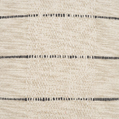 Lyle Oatmeal/Black 20x20 Square Pillow Cover with Non-Allergen Filler - Ornate Home