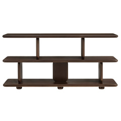 Lyle Walnut Sculptural 2-Tier Bookshelf - Ornate Home