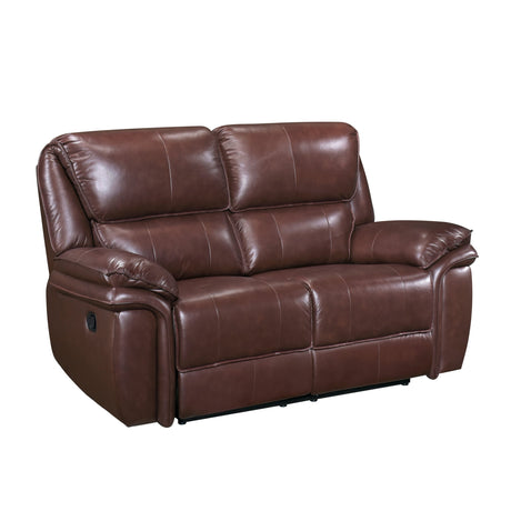 Lyman Brown Double Reclining Loveseat - Ornate Home
