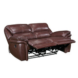 Lyman Brown Double Reclining Loveseat - Ornate Home