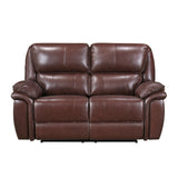 Lyman Brown Double Reclining Loveseat - Ornate Home
