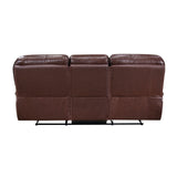 Lyman Brown Double Reclining Sofa - Ornate Home