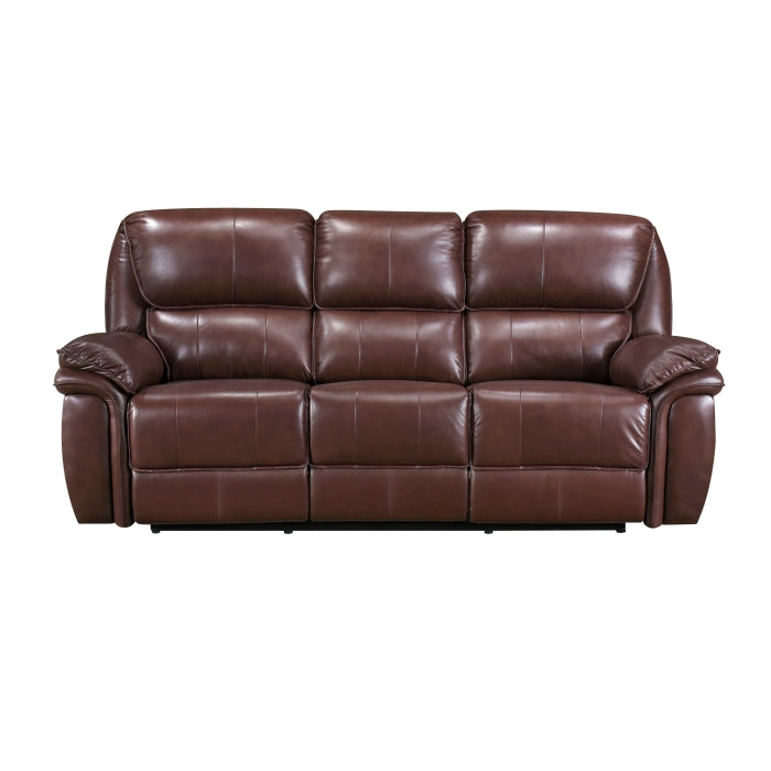 Lyman Brown Double Reclining Sofa - Ornate Home