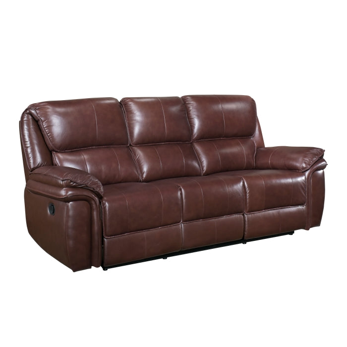 Lyman Brown Double Reclining Sofa - Ornate Home