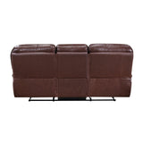 Lyman Brown Double Reclining Sofa - Ornate Home