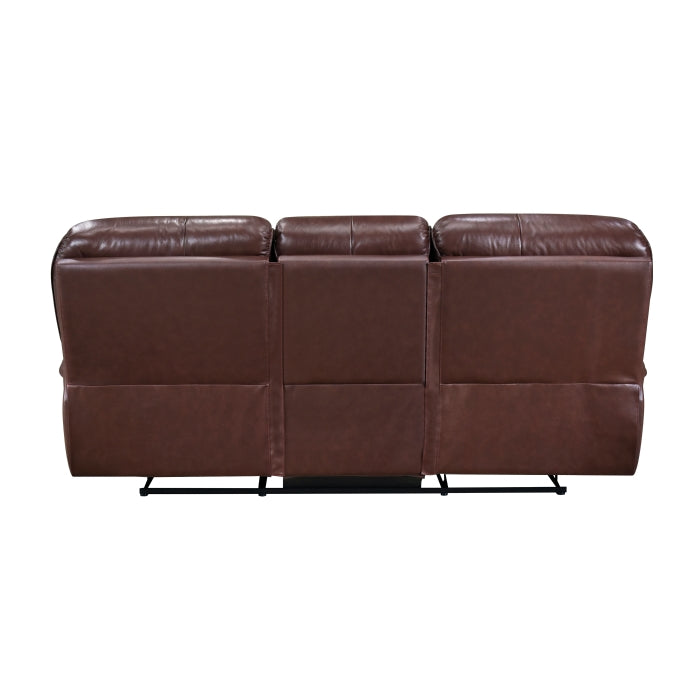 Lyman Brown Double Reclining Sofa - Ornate Home