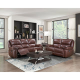 Lyman Brown Double Reclining Sofa - Ornate Home