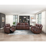 Lyman Brown Double Reclining Sofa - Ornate Home
