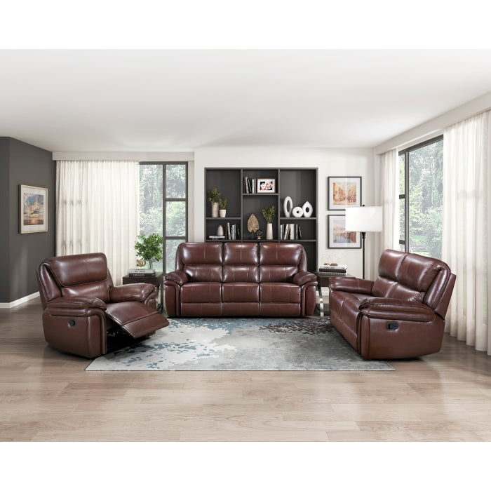 Lyman Brown Double Reclining Sofa - Ornate Home