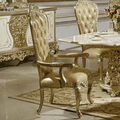 Lymington Gold Rectangular 7 Pc Dining Set / HD-1812 - Ornate Home