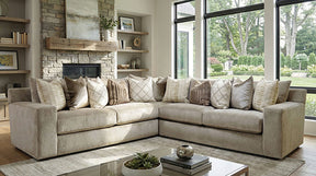 Lymington Warm Beige Sectional (Oversized) - Ornate Home