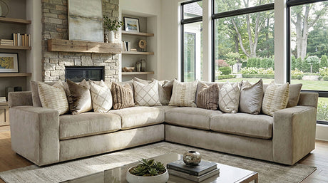 Lymington Warm Beige Sectional (Oversized) - Ornate Home