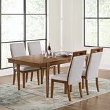 Lyncott Beige/Brown Extension Dining Table and 4 Chairs (Online Special Price) - Ornate Home