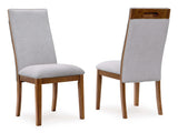 Lyncott Beige & Brown Dining Chair (Set of 2) - Ornate Home