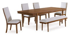 Lyncott Beige & Brown Dining Chair (Set of 2) - Ornate Home