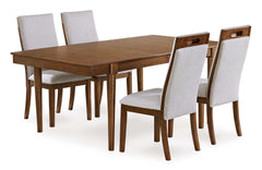 Lyncott Beige & Brown Dining Chair (Set of 2) - Ornate Home