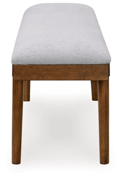 Lyncott Beige/Brown Extension Dining Table, 4 Chairs and Bench - Ornate Home