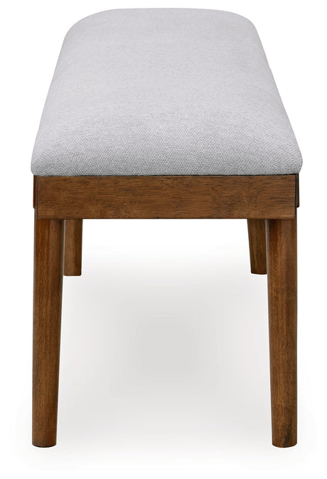 Lyncott Beige/Brown Extension Dining Table, 4 Chairs and Bench - Ornate Home