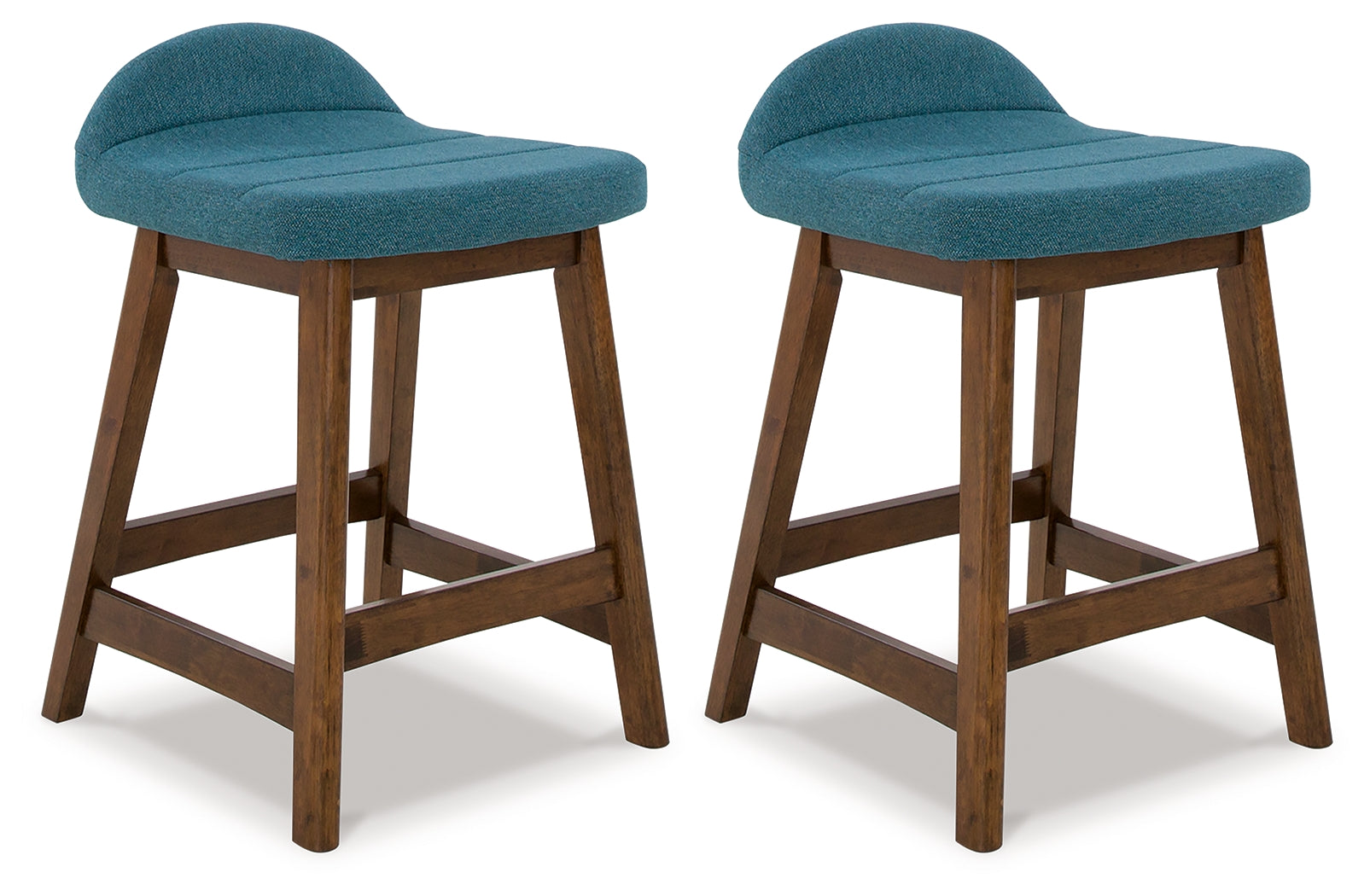 Lyncott Blue/Brown Counter Height Bar Stool (Set of 2) (Online Special Price) - Ornate Home