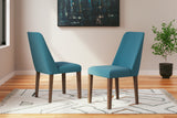 Lyncott Blue/Brown Extension Dining Table and 4 Chairs - Ornate Home