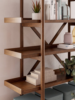 Lyncott Brown 70" Bookcase - Ornate Home