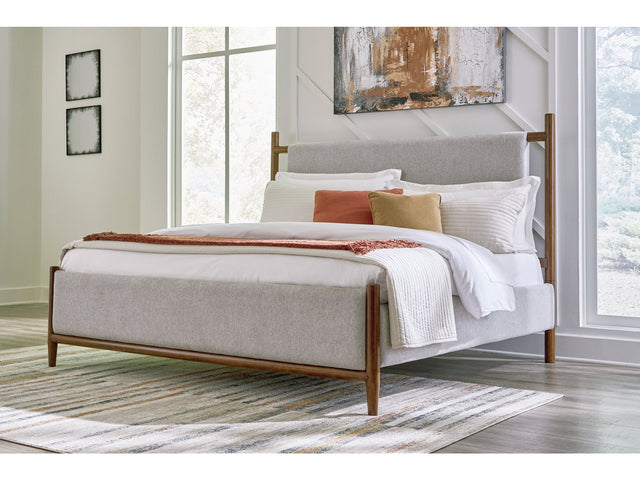 Lyncott Brown California King Upholstered Bed (Online Special Price) - Ornate Home
