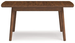 Lyncott Brown Dining Table w/ Extension (64" D) - Ornate Home