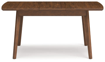 Lyncott Brown Dining Table w/ Extension (64" D) - Ornate Home