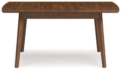 Lyncott Brown Dining Table w/ Extension (64" D) - Ornate Home