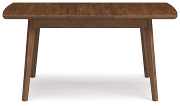Lyncott Brown Dining Table w/ Extension (64" D) - Ornate Home