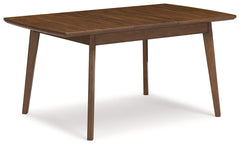 Lyncott Brown Dining Table w/ Extension (64" D) - Ornate Home