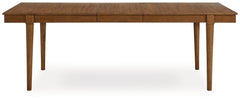 Lyncott Brown Dining Table w/ Extension (92" D) - Ornate Home