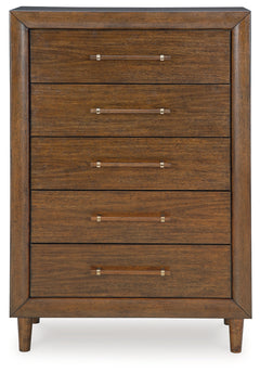 Lyncott Brown King Upholstered Bedroom Set with Chest and Nightstand - Ornate Home