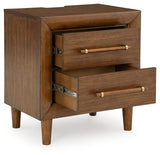 Lyncott Brown Queen Upholstered Bed, Dresser, Mirror and 2 Nightstands (Online Special Price) - Ornate Home