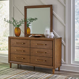 Lyncott Brown Queen Upholstered Bed, Dresser, Mirror and 2 Nightstands (Online Special Price) - Ornate Home