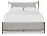 Lyncott California King Upholstered Bedroom Set with Dresser and Mirror - Ornate Home