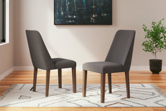 Lyncott Charcoal/Brown Extension Dining Table w/ 6 Chairs - Ornate Home