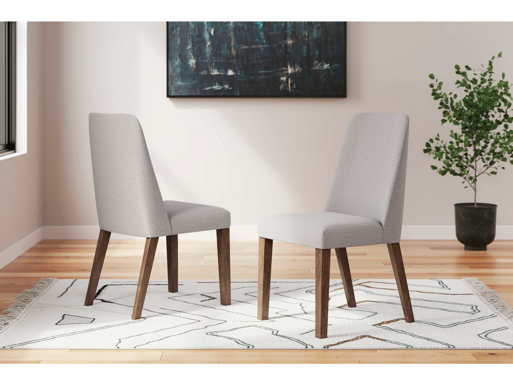 Lyncott Gray & Brown Dining Chair (Set of 2) - Ornate Home