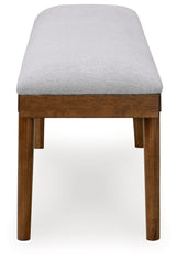 Lyncott Gray/Brown Extension Dining Table, 4 Chairs and Bench (Online Special Price) - Ornate Home