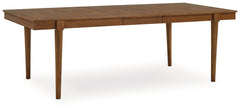 Lyncott Gray/Brown Extension Dining Table and 6 Chairs - Ornate Home