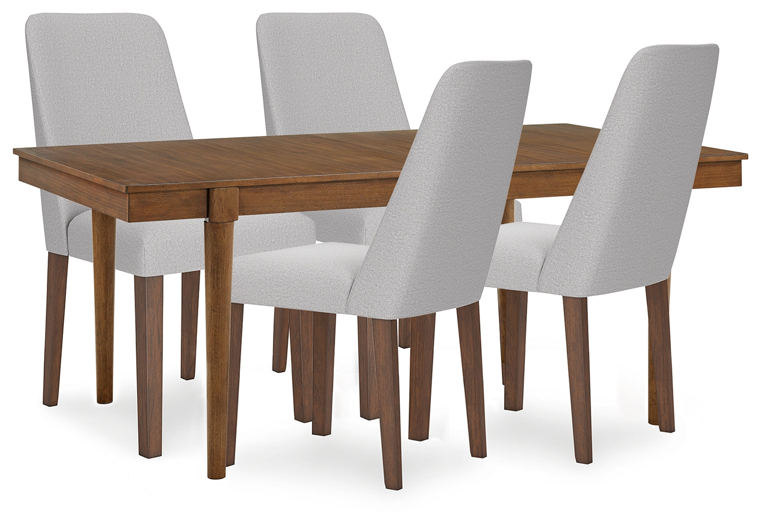 Lyncott Gray/Brown Extension Dining Table w/ 4 Chairs (Online Special Price) - Ornate Home