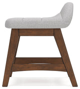 Lyncott Light Gray/Brown Home Office Desk Chair (Online Special Price) - Ornate Home