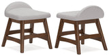 Lyncott Light Gray/Brown Home Office Desk Chair (Online Special Price) - Ornate Home