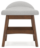 Lyncott Light Gray/Brown Home Office Desk Chair - Ornate Home