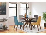 Lyncott Multi-Color & Brown Round Dining Room Set / 5pc (Online Special Price) - Ornate Home