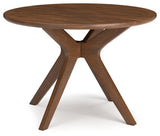 Lyncott Mustard/Brown Dining Table and 4 Chairs - Ornate Home